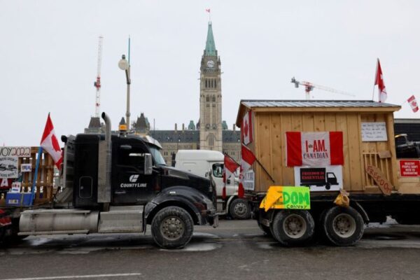 Justin Trudeau says Canada not intimidated by ‘disgusting’ truckers’ protest