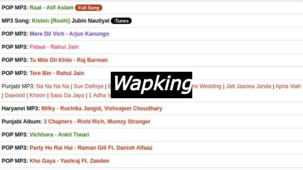 Wapking 2021: Wapking.com Latest Mp3 Songs Download Wapking cc